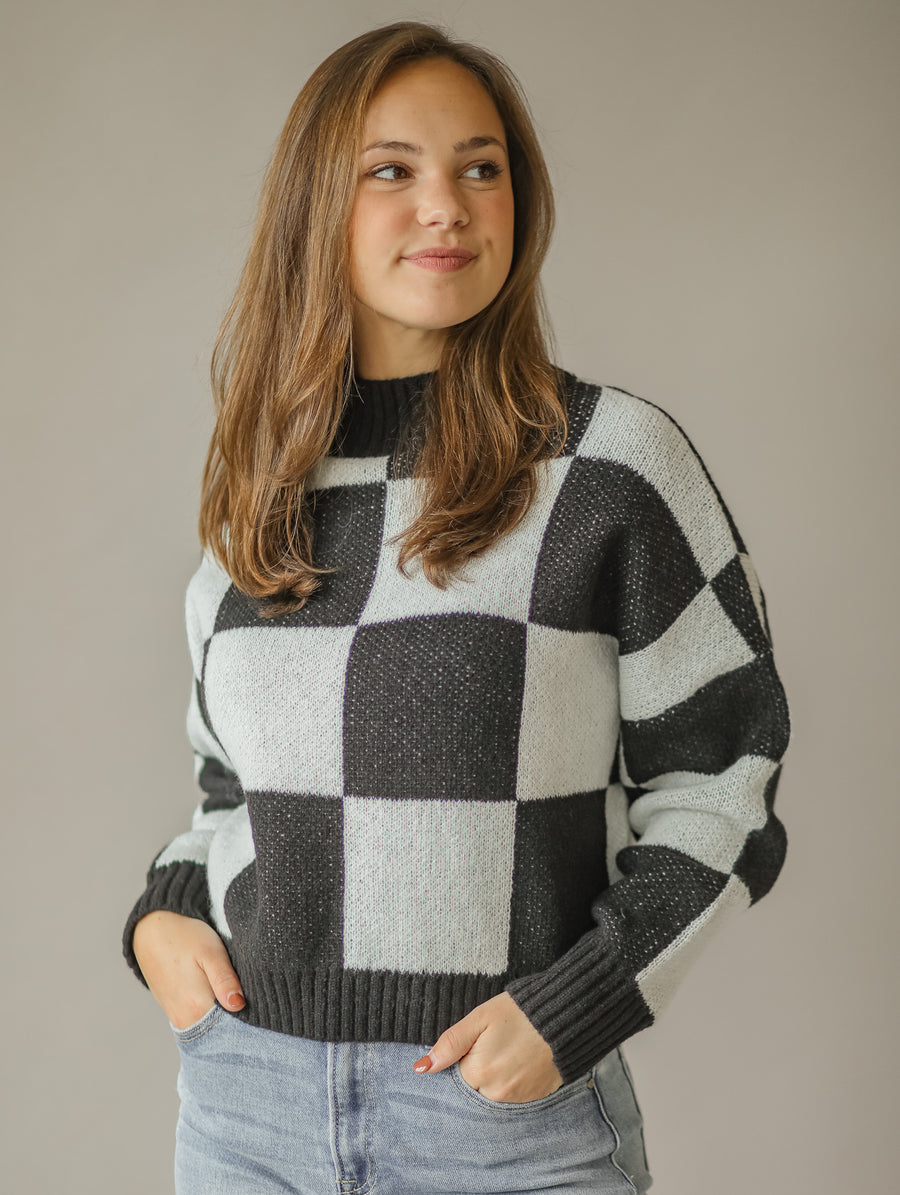 Winnie Checkered Sweater