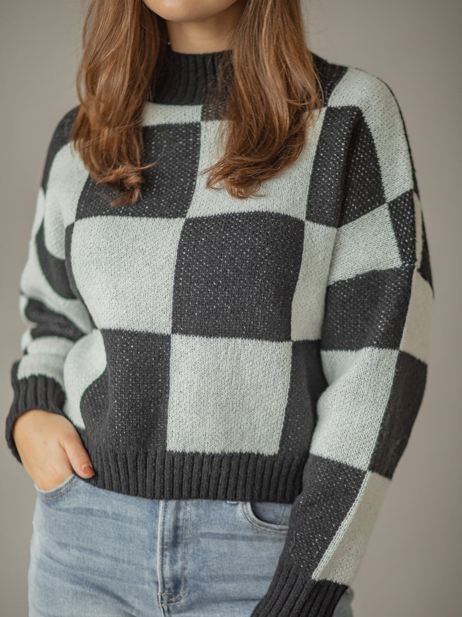 Winnie Checkered Sweater