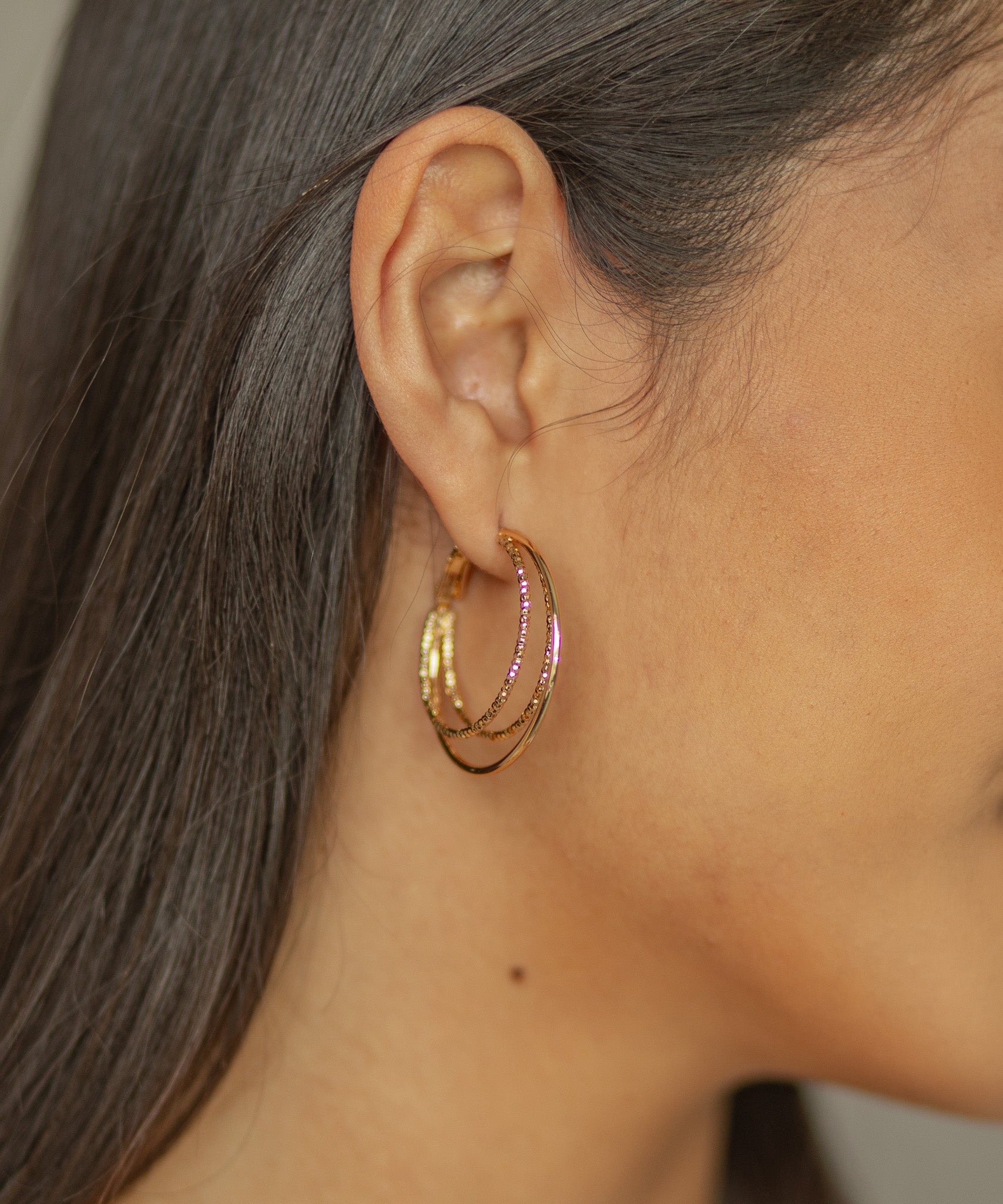 Magnolia Hoop Earrings