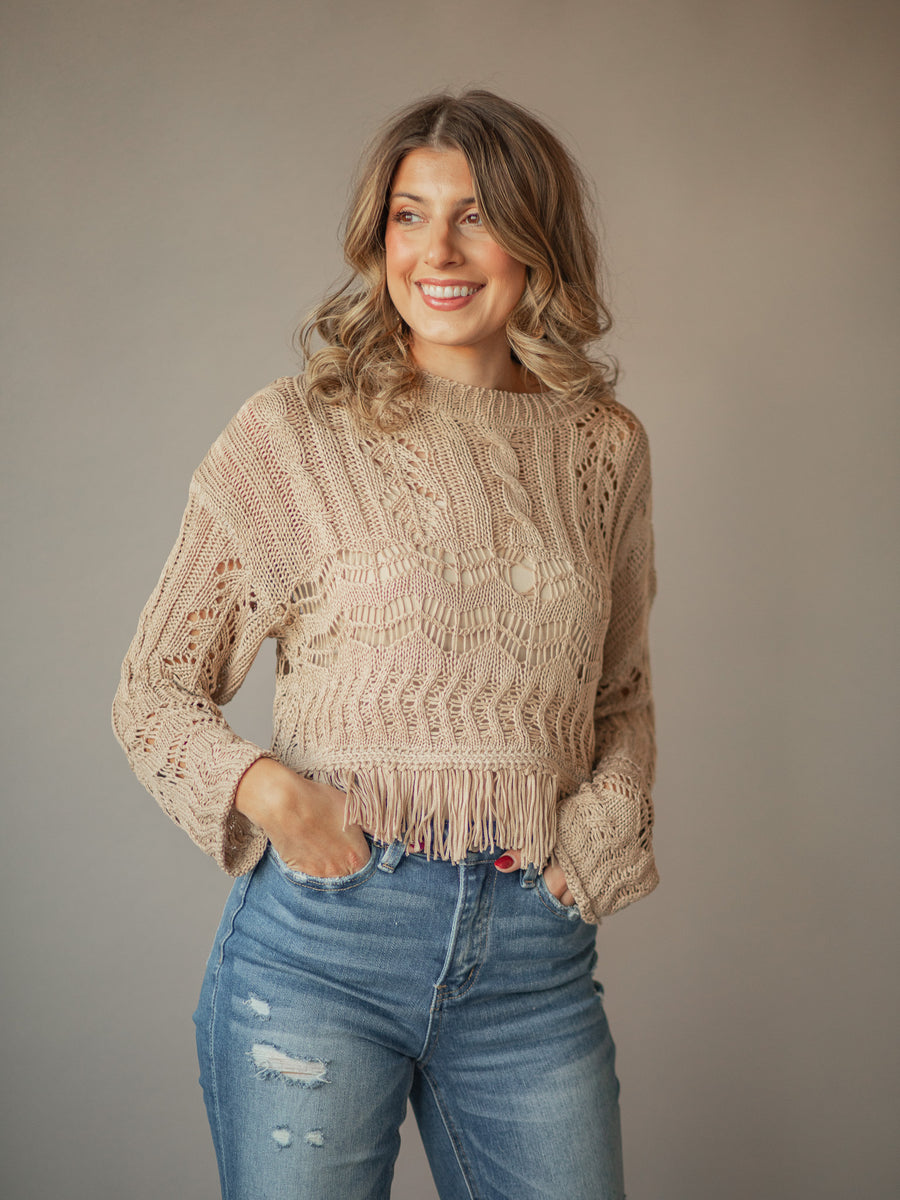 Evelyn Fringe Sweater
