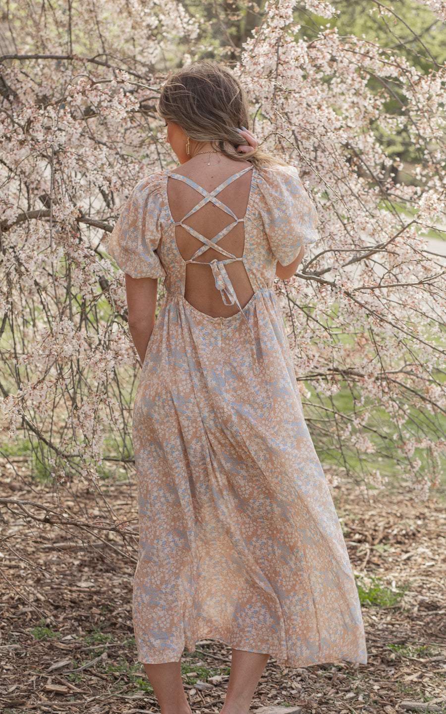 Sage Floral Dress