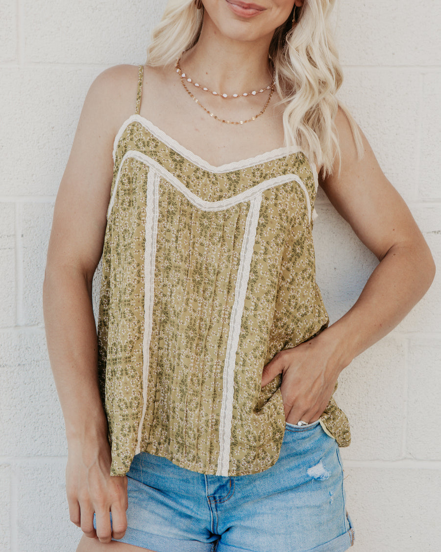 Jade Lace Floral Top
