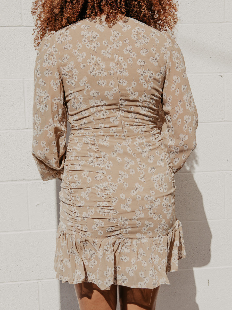 Shelby V-neck Rouched Dress