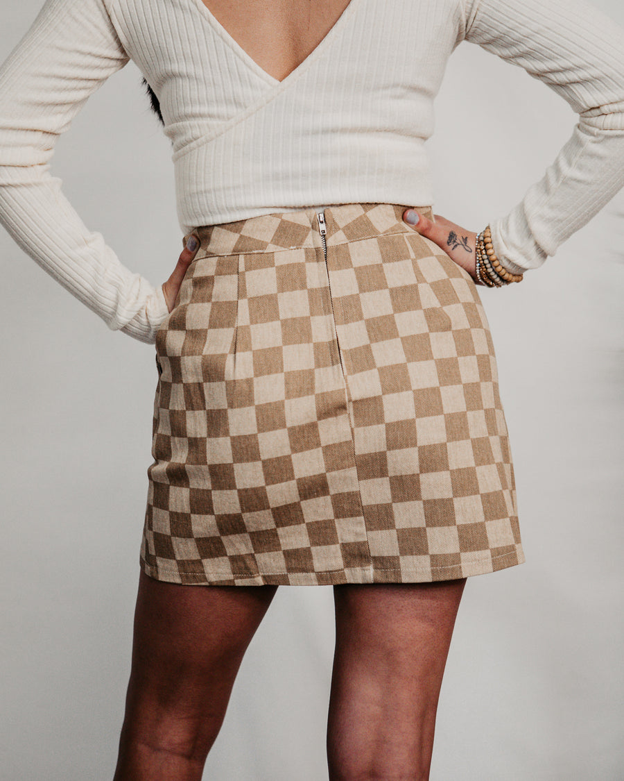 Zenni Checkered Mini Skirt