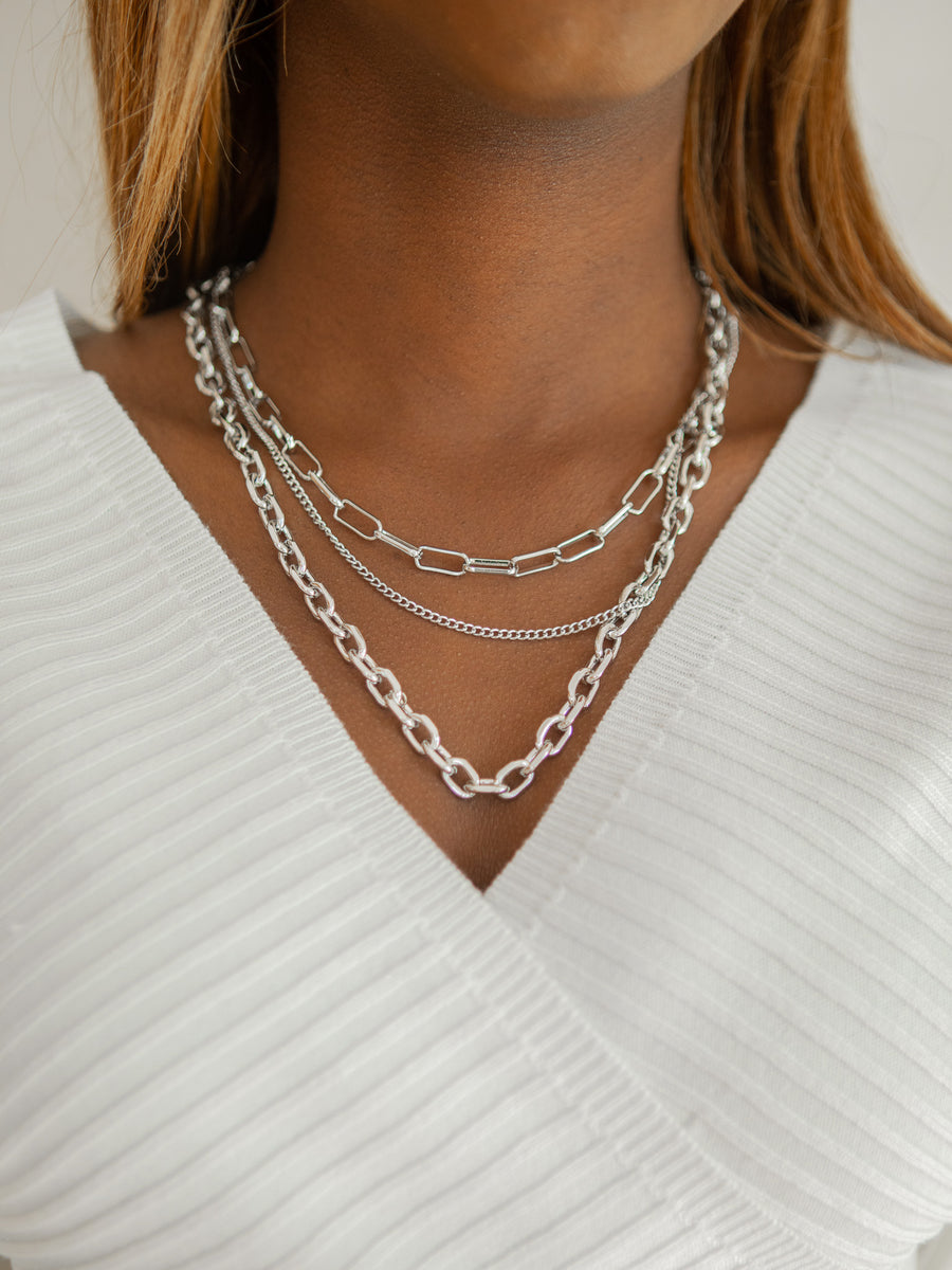 Quad-Layered Chain Necklace