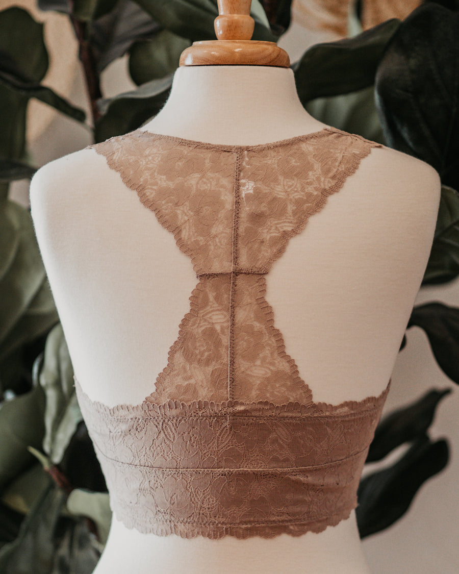 Hourglass Back Lacey Bralette