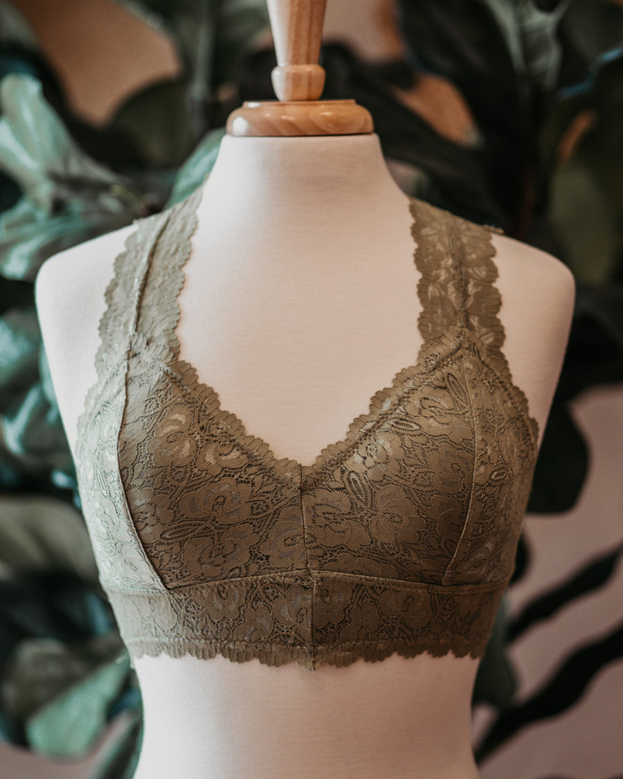 Hourglass Back Lacey Bralette