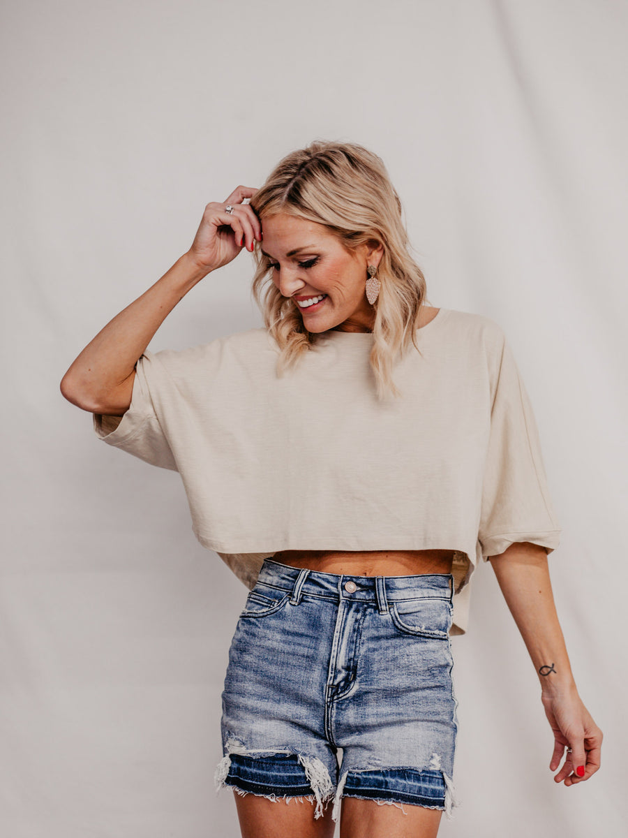Starlette Oversized Boxy Cropped Tee