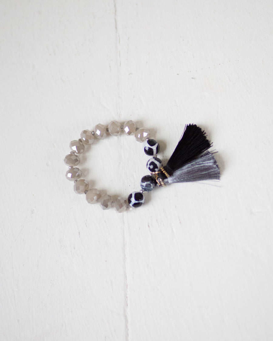 Dalmatian Beaded Tassel Bracelet | Rose & Remington