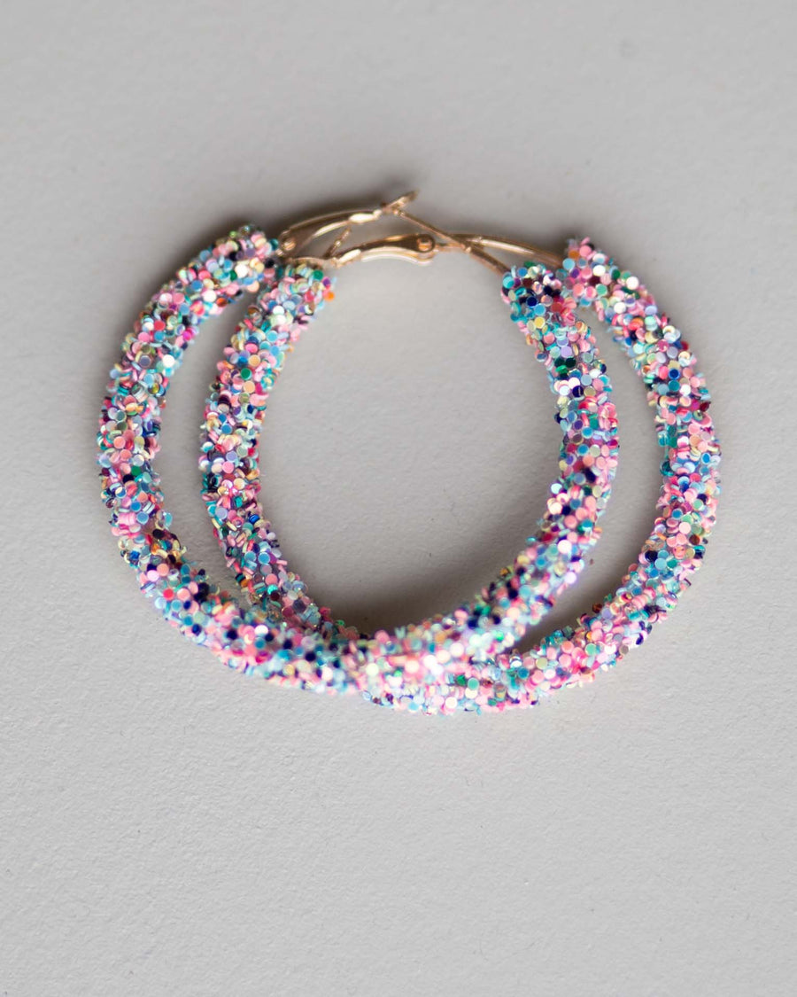 Glitter Hoop Earrings
