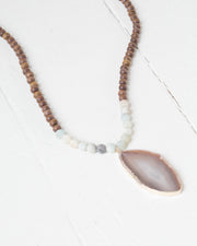 Beaded Stone Pendant Necklace | Rose & Remington